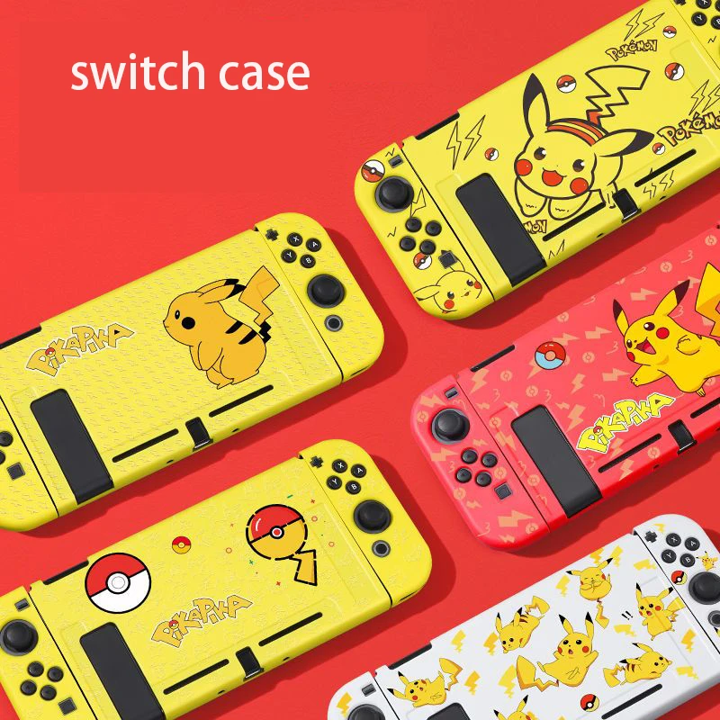 

Kawaii Pokemon Pikachu Cartoon The New Switch Silica Gel All Inclusive Protect Soft Shell Anti-Collision Durable Festival Gift
