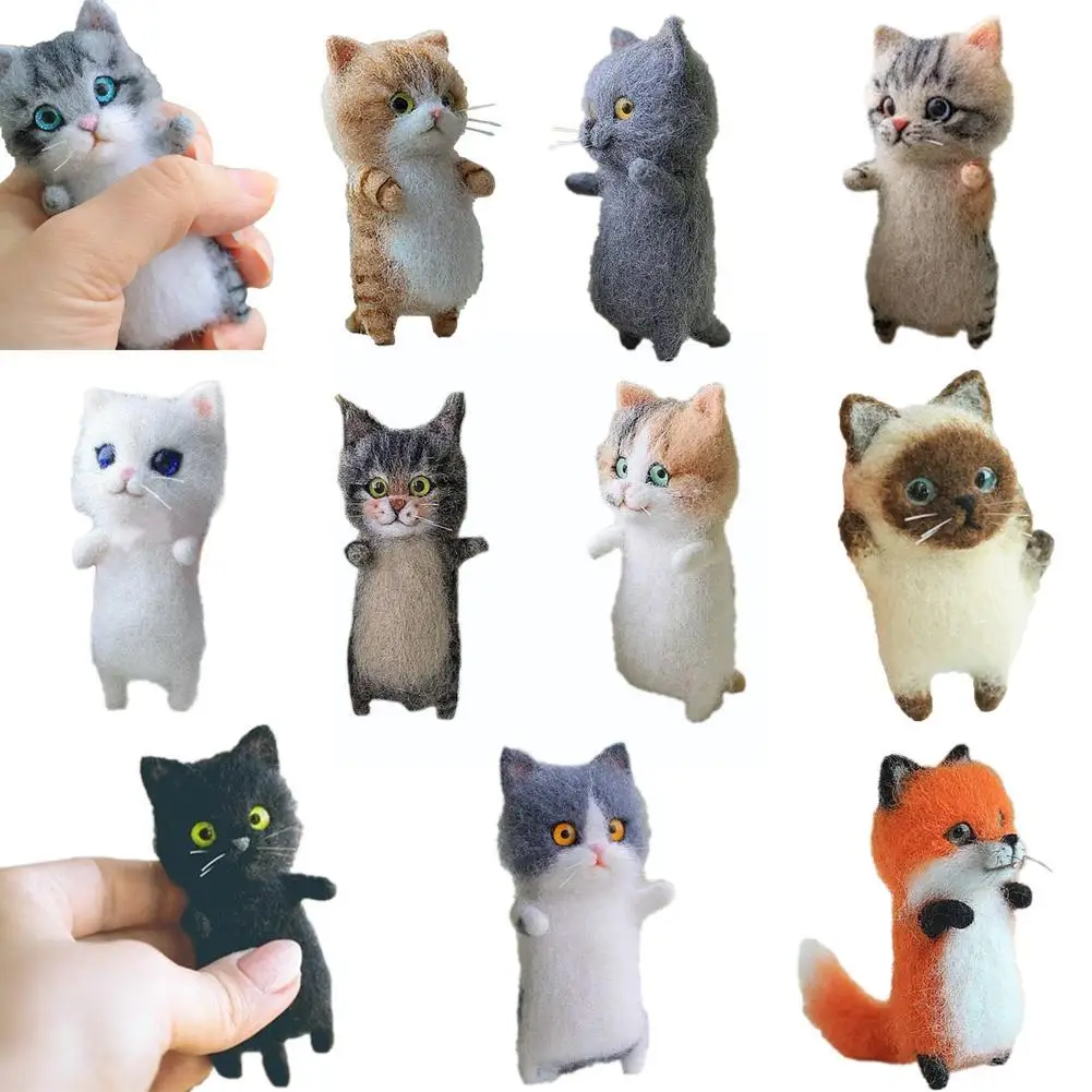 Фото Kawaii и интересные игрушки ручной работы Diy Шерсть Войлок необработанный продукт подарок плюшевые игрушки наборы НЕОБРАБОТАННАЯ музыка Pokin ... №4