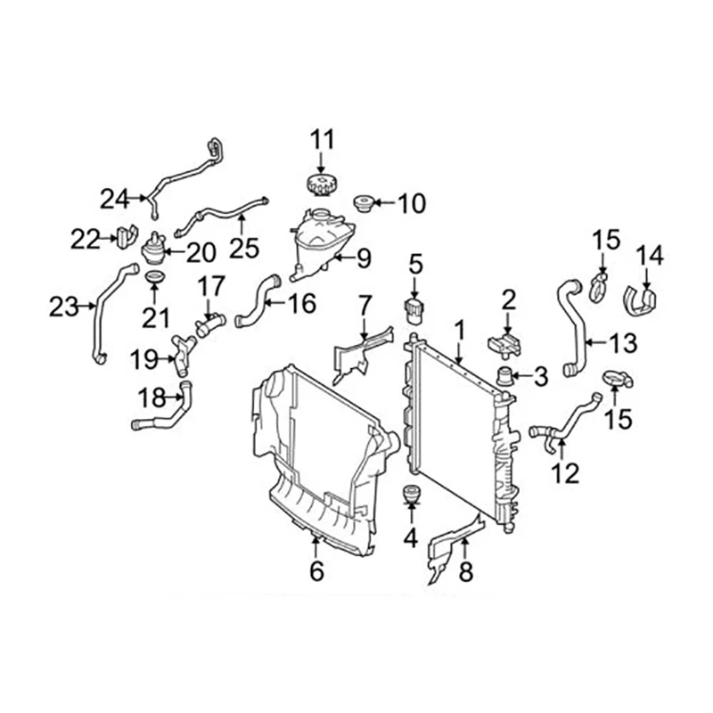 Флюоресцентная водная линия для Mercedes Benz W164 2 шт. верхняя и нижняя деталь 1645010482 /