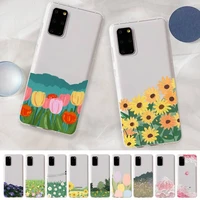 yinuoda cute oil painting flowers phone case for samsung a 10 20 30 50s 70 51 52 71 4g 12 31 21 31 s 20 21 plus ultra