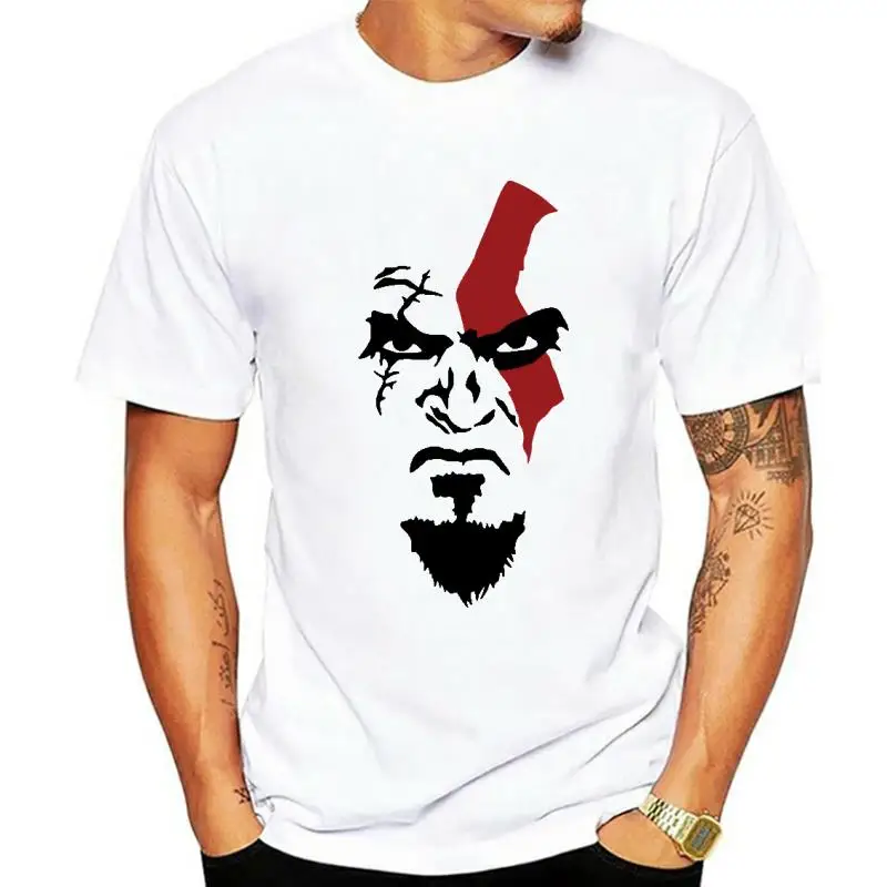 

Новейшие дизайнерские футболки с изображением бога войны Кратоса спартанца, футболка с принтом из игры «Бог войны 4», одежда из 100% хлопка, ру...