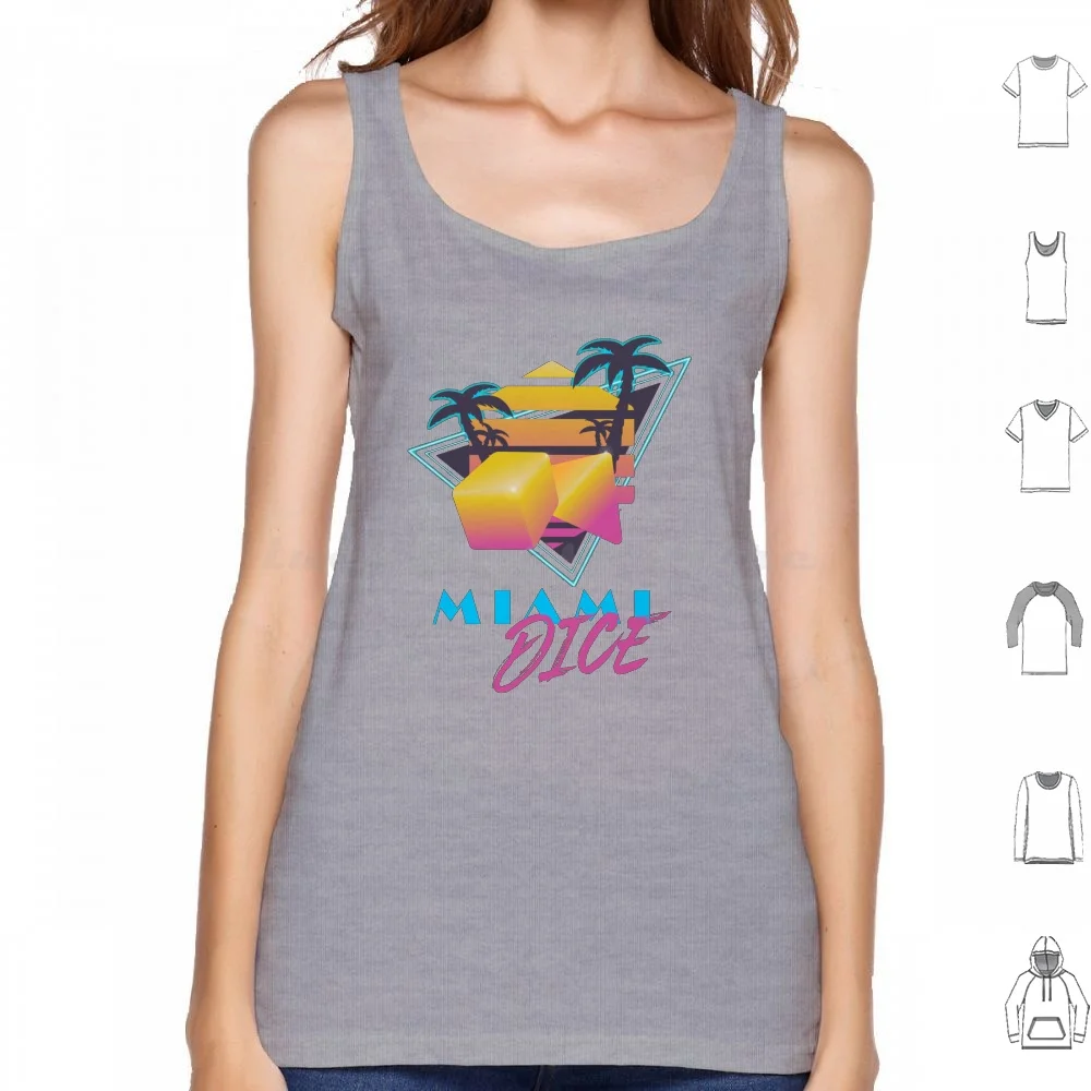 

Miami Dice | Boardgames Tank Tops Print Cotton Miami Dice Miami Vice Retro Throwback 1980S 80S Gamer Boardgame Boardgames