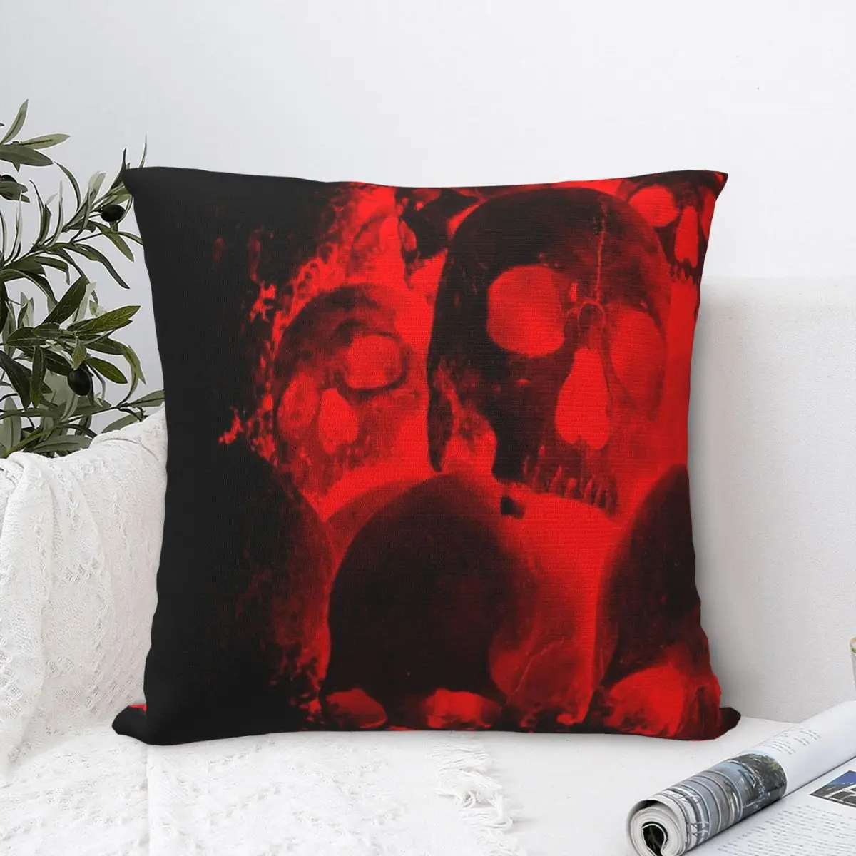 

Zombie Skeleton Skull Pattern Pillowcase Home Decor Sofa Car Throw Pillowcase