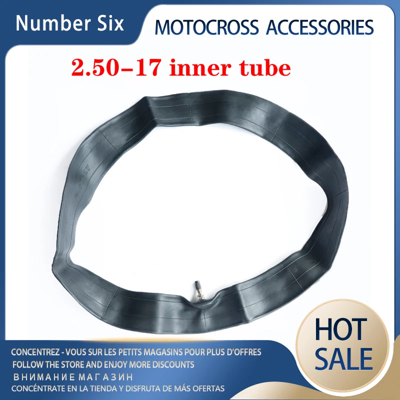 

Camera 2.25/2.50-17 Tire Inner Tube 17 Inch with Straight Stem Heavy Duty Rubber for Honda CR85R Motorcycle