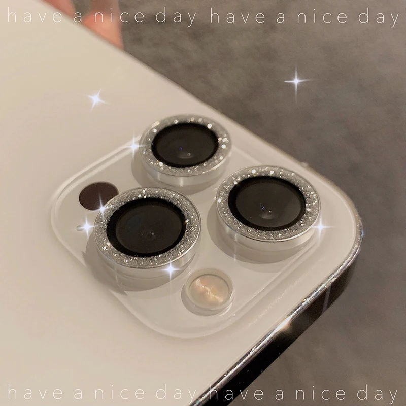 

Cute Cartoon Kawaii With Diamond Lens Paste Suitable for iPhone 13 Lens Film iPhone Flash Drill 11 Pro Tective Paste 13pro/12/11