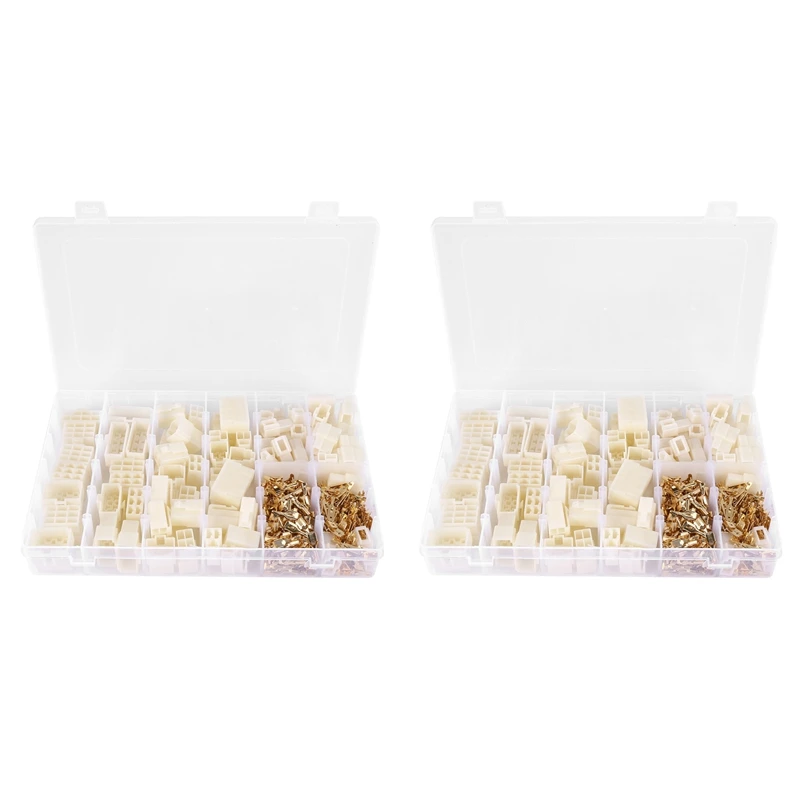 

800Pcs 6.3mm 1 2 3 4 6 8 9 Pin Electrical Automotive Wire Connector Male Female Socket Plug and Pin Header Crimp