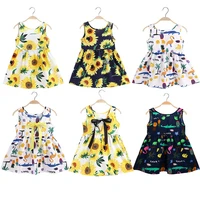 2022 spring and summer new girls sleeveless dresses childrens printed dresses small and medium childrens skirts