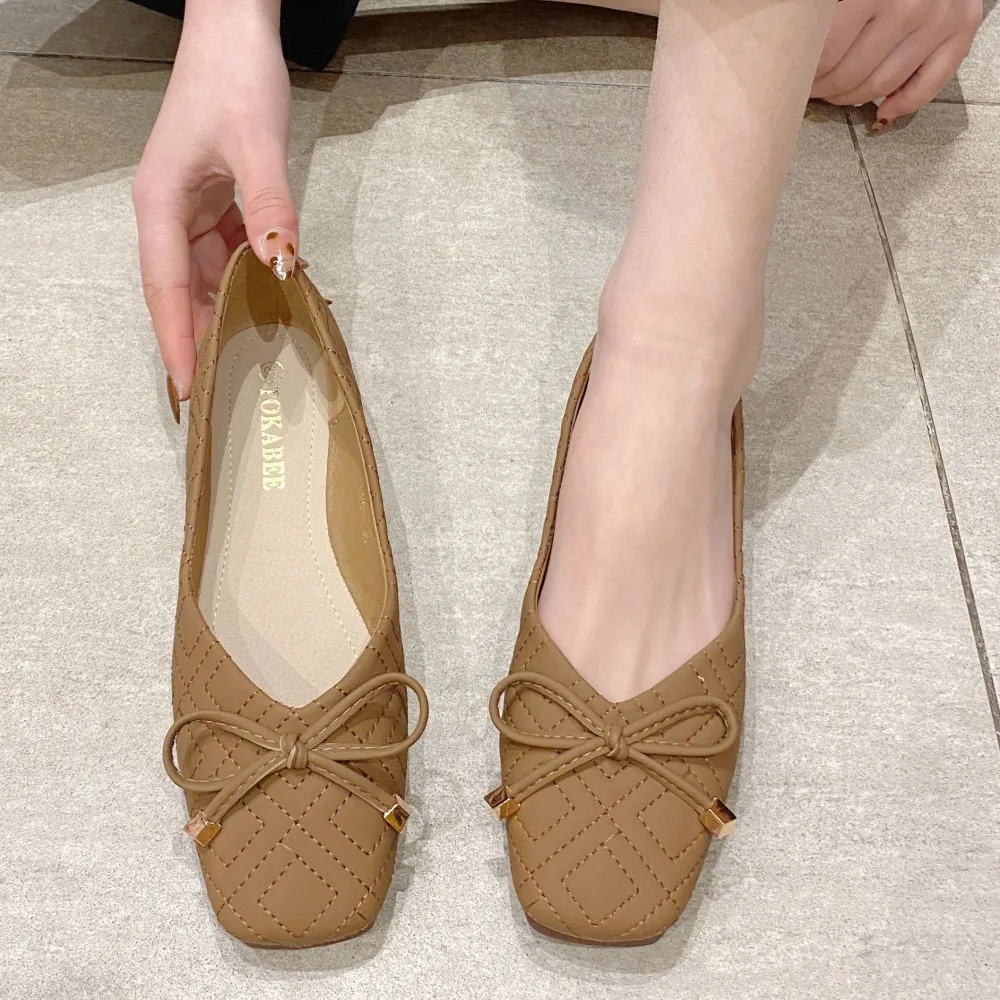NEW Fashion Brand Women's Ballet Flat Shoes 2022 Spring Summer Bowtie Soft Office Ladies Work Driving Shoes Casual Loafers