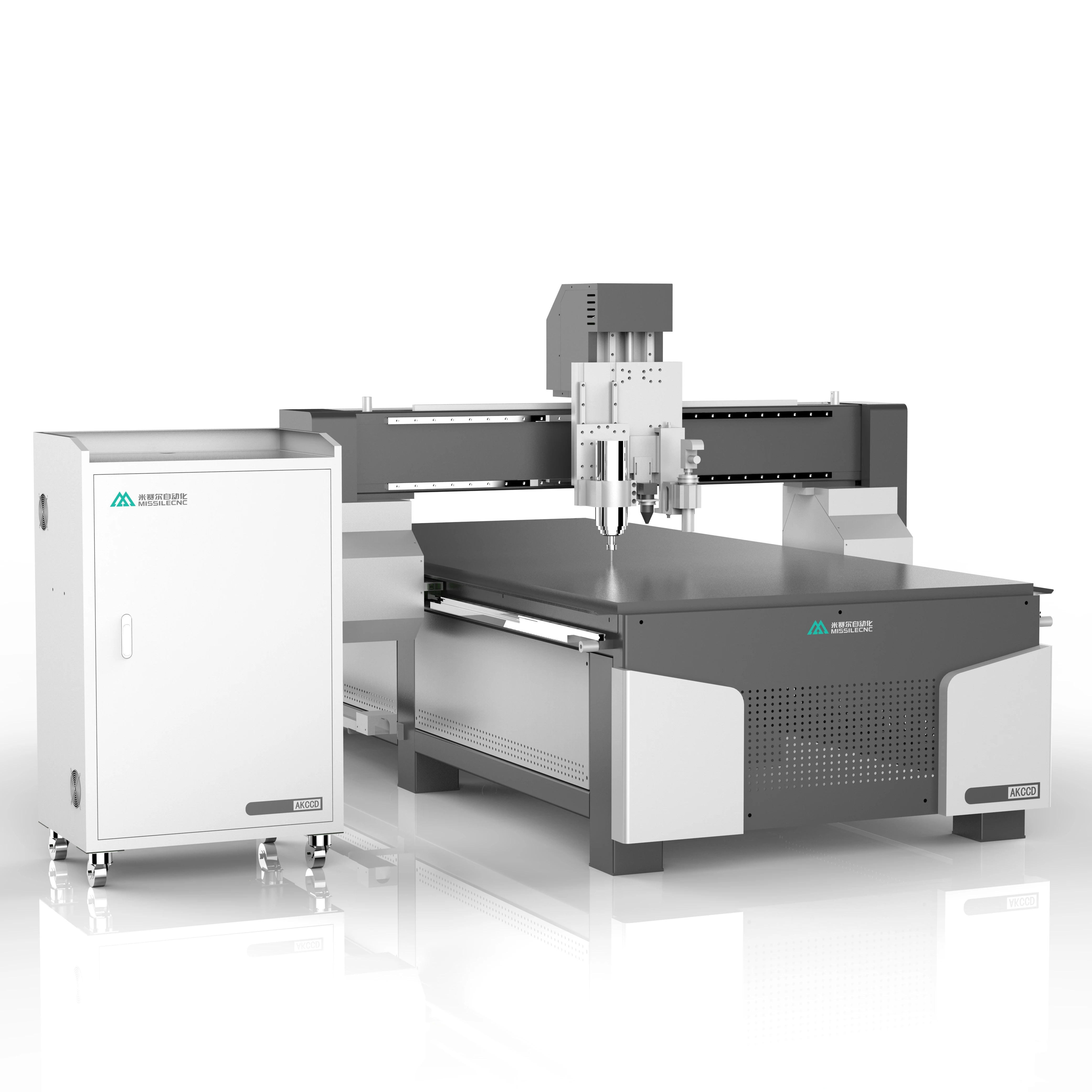 

ccd camera cnc router 1325 with dragging knife for leather KT board cardboard soft glass