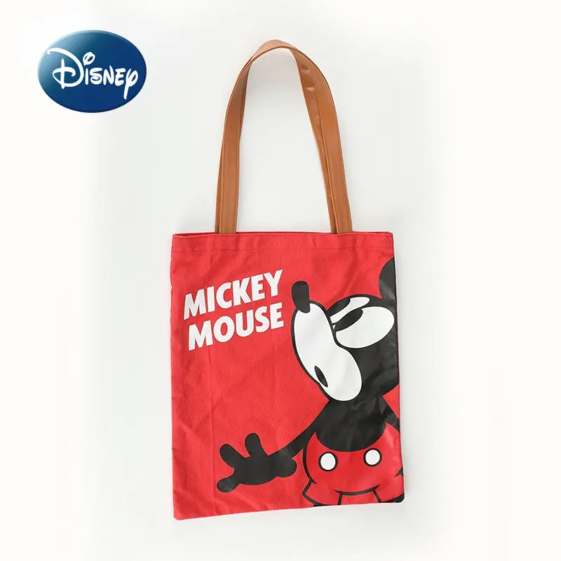 

Disney Mickey's New Original Women's Handbag Cartoon Canvas Women's Bag Large -capacity Multi -functional Fashion Trend Tot Bag