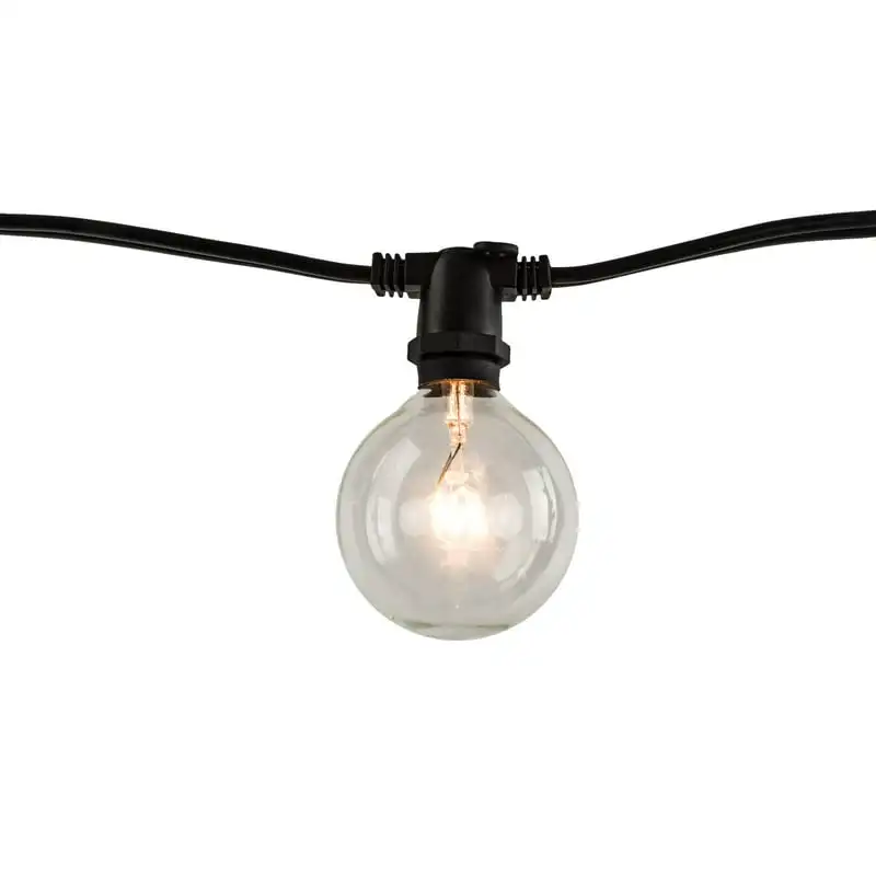 

Bulbs Gorgeous 10 Socket STRING LIGHT Kit with 11W G16 E12 Bulbs, BLACK Base, 120V Clear Lamps for Home Decoration.