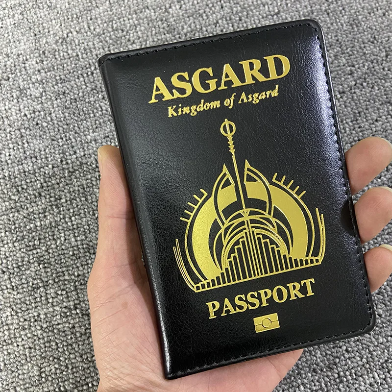 Фото Asgard скандинавские мифологические обложки для паспорта, искусственные Викинги, держатель для паспорта, дорожный кошелек, Прямая поставка №1
