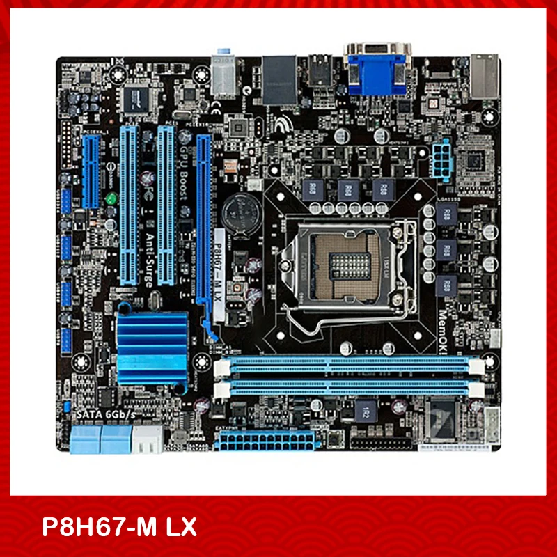 

Original Desktop Motherboard For ASUS P8H67-M LX H67 SATA3 22NM MATX Fully Tested