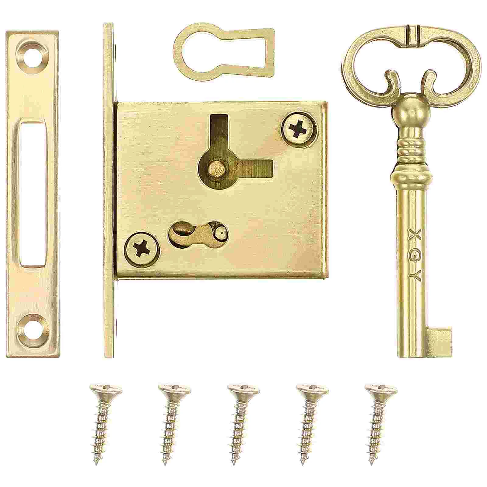 

Mailbox Lock Drawer Key Door Retro Anti-theft Cabinet Closet Pure Copper Counters Keyway Cupboard Child