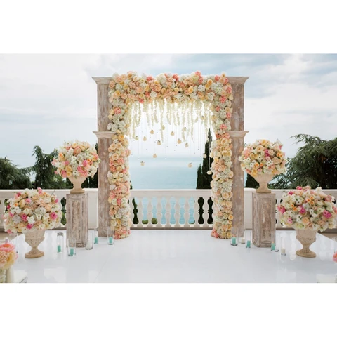 Свадебный фон для фотосъемки, белая розовая роза, Цветочная стена, индивидуальный декор для свадебной вечеринки, фон для свадебной вечеринки