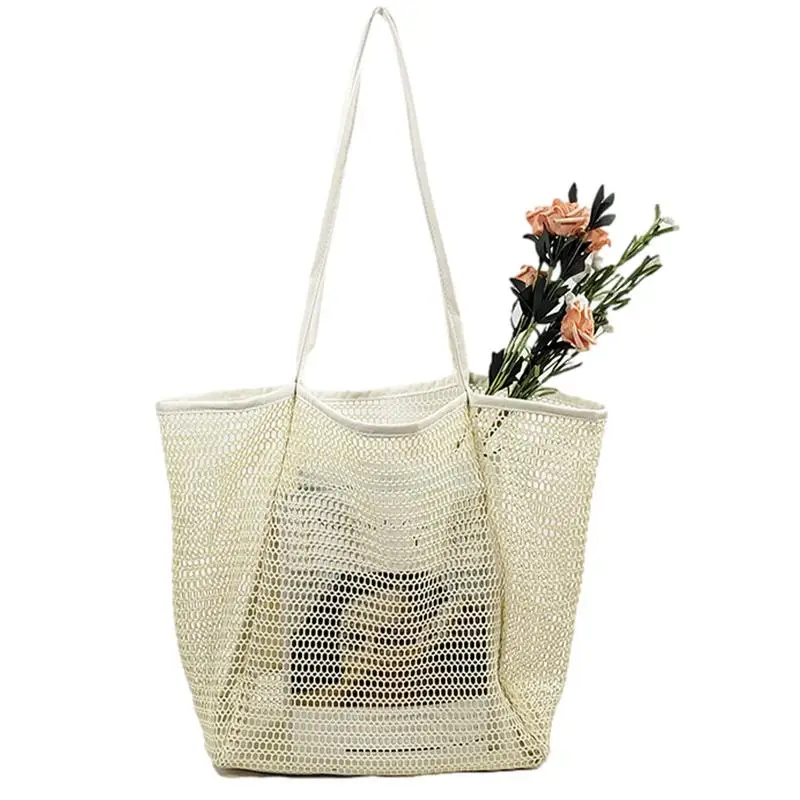 

Mesh Beach Bag Big Beach Bag Lightweight Mesh Tote Bag For Beach Mesh Beach Tote For Toys Towel Flops Beach Essentials
