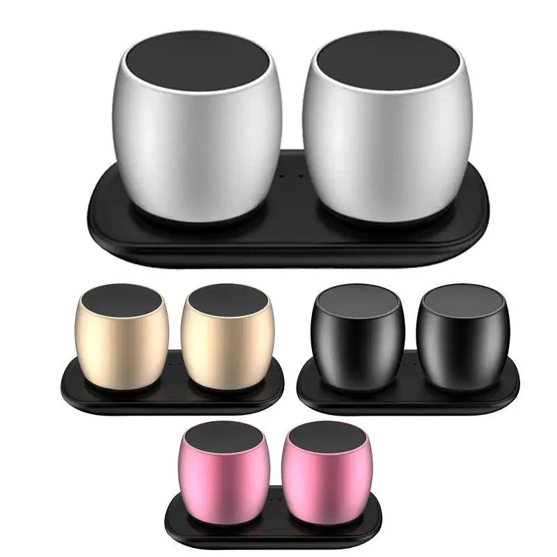 

1 Pair Bluetooth -Compitible Speakers with Magnetic Charging Base Wireless Speakerphone Noise Reduction Stereo Hifi Speaker