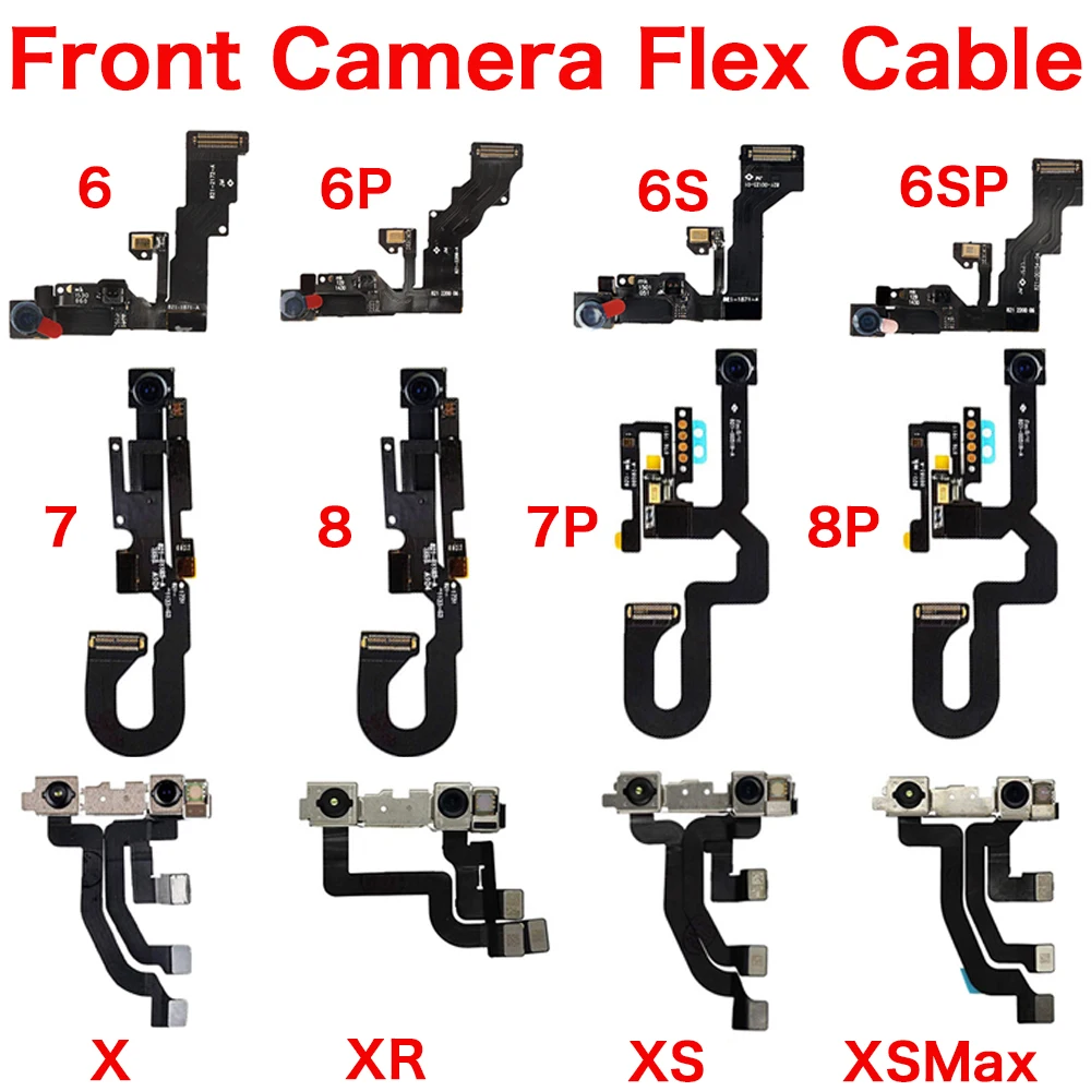 Передняя камера с гибким кабелем датчика приближения для iPhone 6 6P 6S 7 7P 8 Plus X XR XS Max
