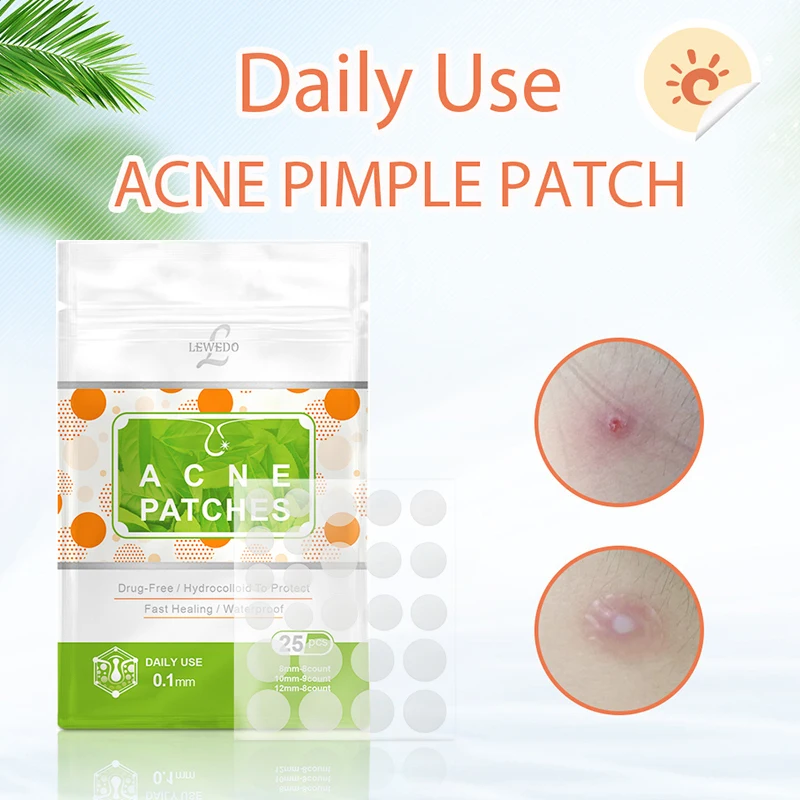 

25/50/125PCS Acne Stickers Artificial Skin Hydrogel Acne Stickers Invisible Transparent Hydrocolloid Stickers Acne Skin Care