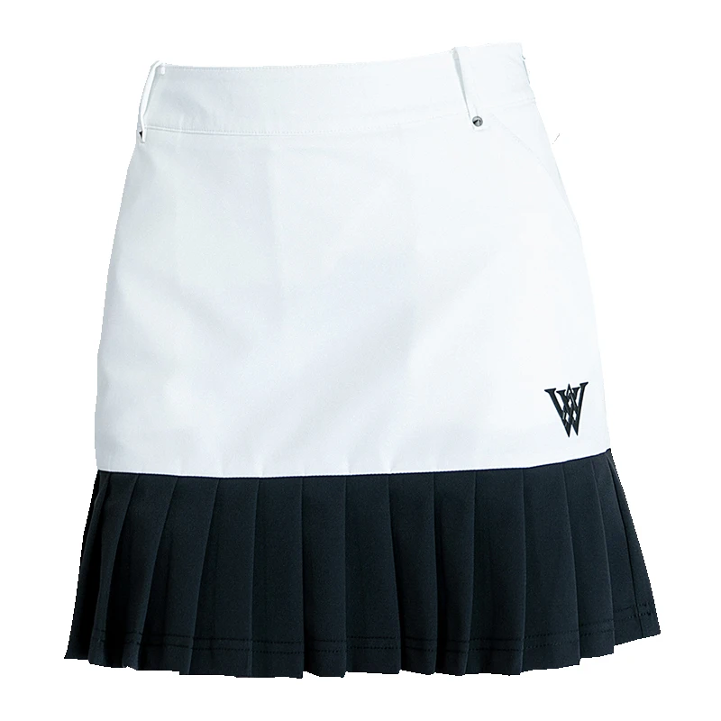 VZ Autumn New Women's Golf Apparel Outdoor Sports Shorts Lining Skirt Casual Breathable Skirt Ladies Contrast Pleated Skirt
