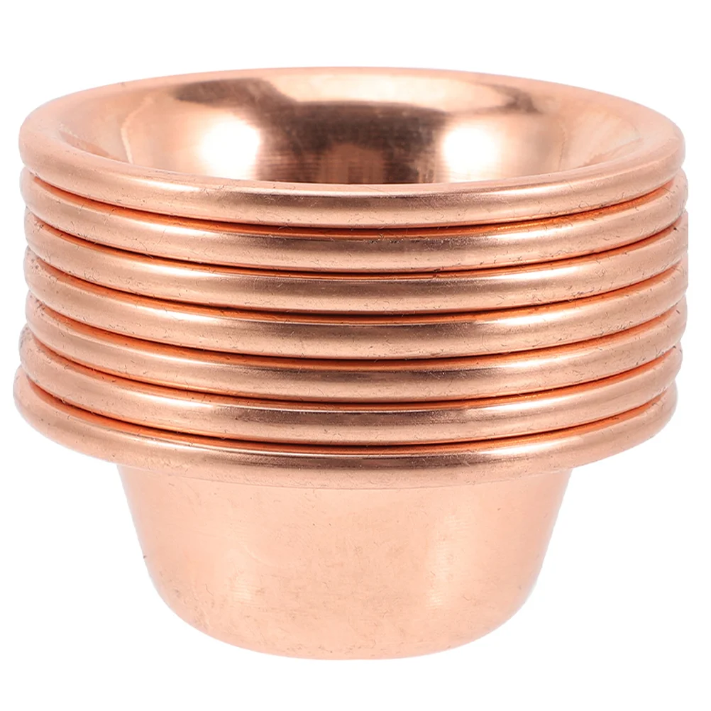 

7 Pcs Yellow Decor Water Bowl Decorative Offering Cup Tibetan Worship Supplies