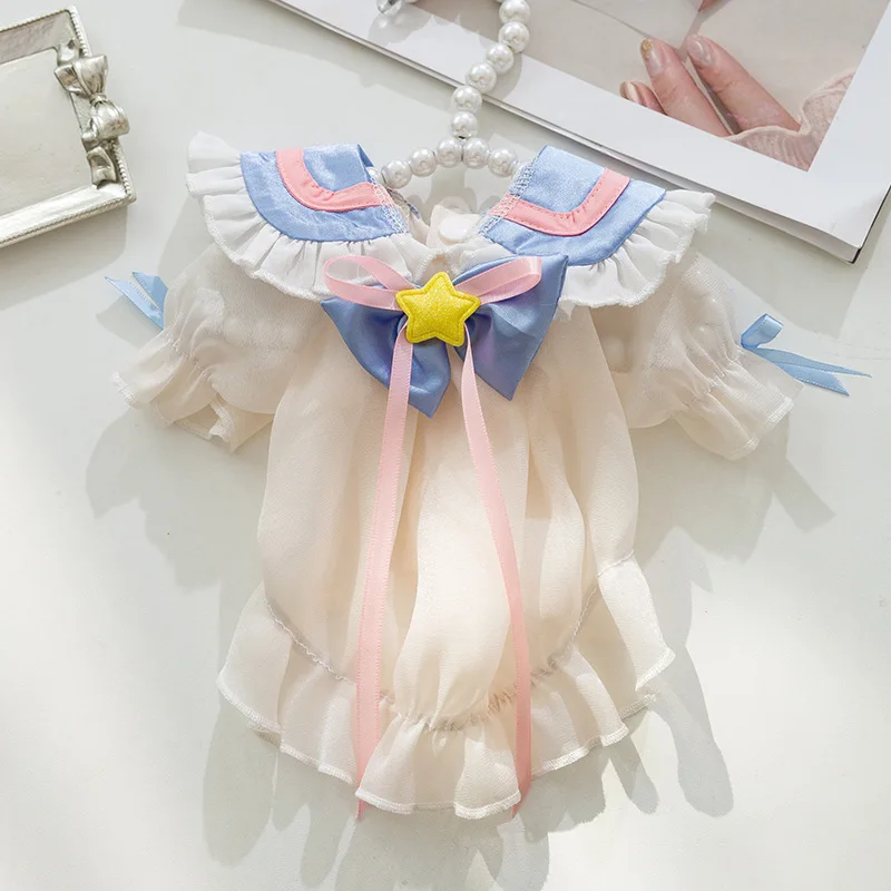 

Spring Summer Pet Clothes Kitten Puppy Designer Dress Small Medium-sized Dog Princess Skirt Breathable Bubble Sleeves Maltese