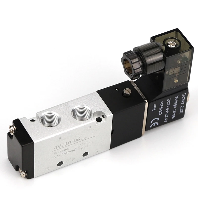 Электромагнитный клапан 4V110-06 1/8 12 В 24 110 220 5 ходовых отверстий 2 положений