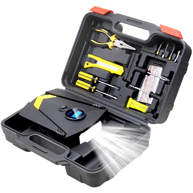 

(with Box) Digital Car Tire Inflatable Pump illumination Auto Air Compressor for Cars Wheel Tires Electric 12V Tyre Inflator