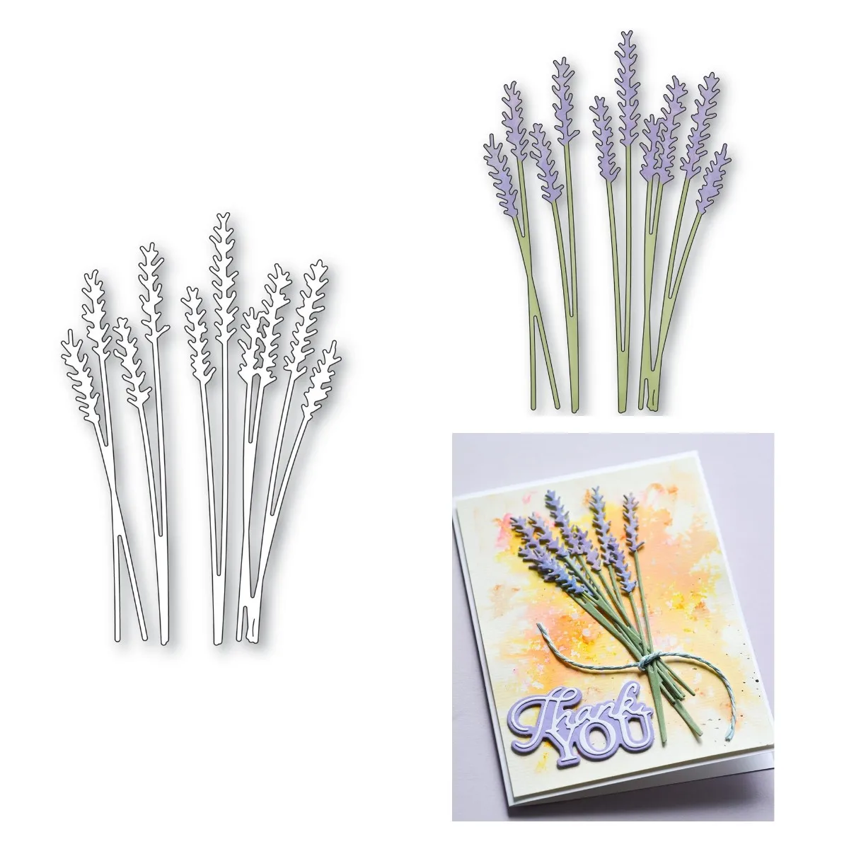 

Lavender Bouquet Metal Cutting Dies For Diy Scrapbooking Crafts Maker Photo Album Template Handmade Decoration 2022 New
