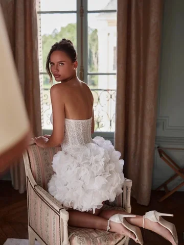 Свадебное платье LOVEYING, мини, современный стиль