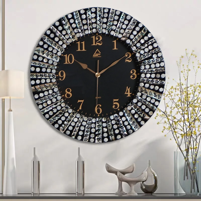 

50*6cm Shell Mute Wall Clock Living Room Wall Hanging Watch New Style Creative Fashion Modern Clock Ornament Home Decoration