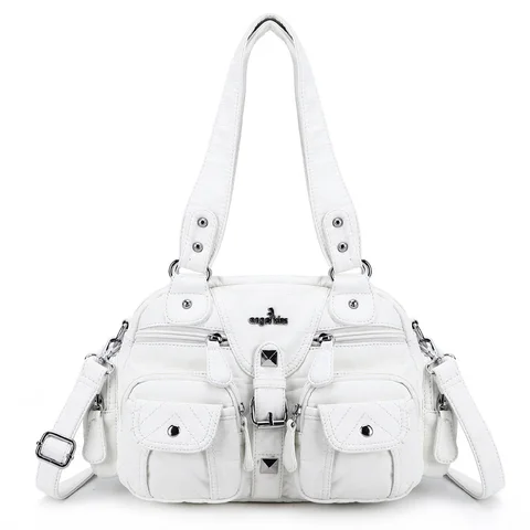 Женские маленькие сумки, сумка с верхней ручкой, сумка из искусственной кожи, сумка на плечо 8 "x11", сумка на плечо с несколькими карманами