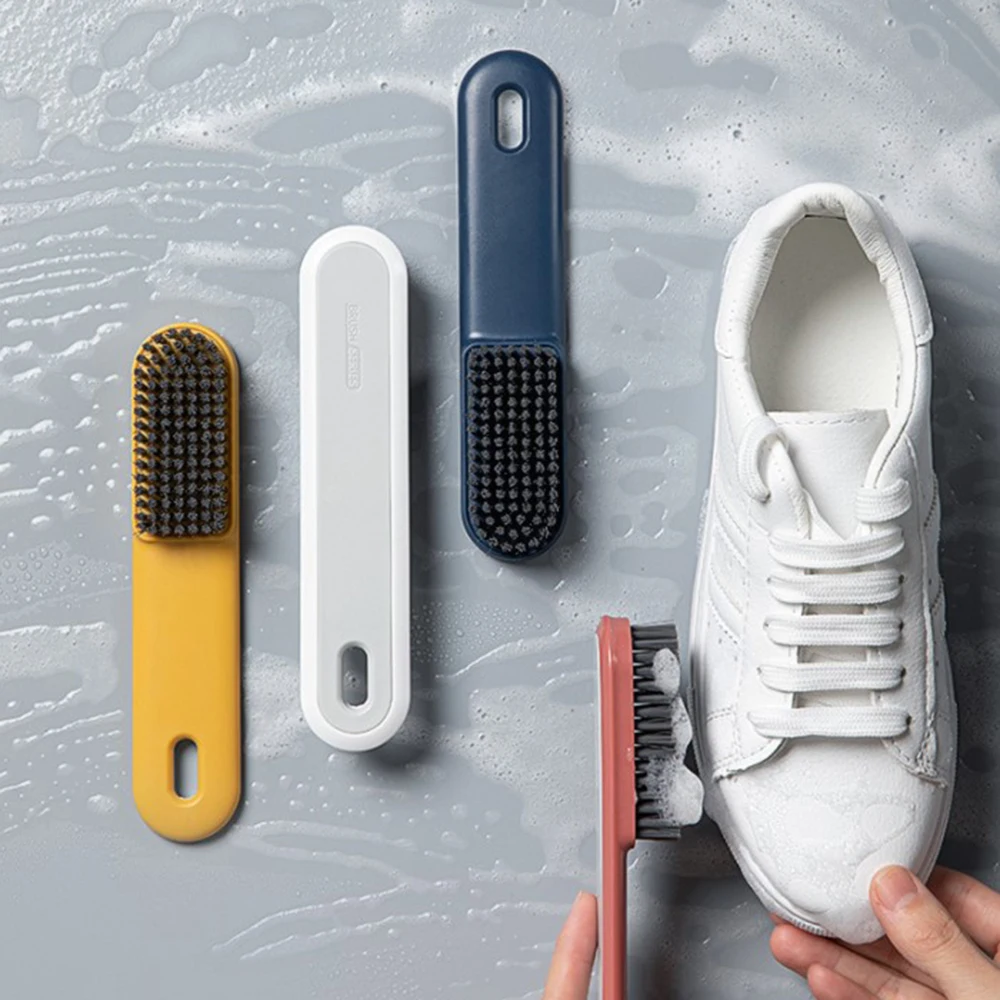 

Shoe Cleaning Brush Soft PP Bristles Laundry Scrub Brush Short & Flat Handle Multifunctional Use for Bathroon Kitchen RERI889