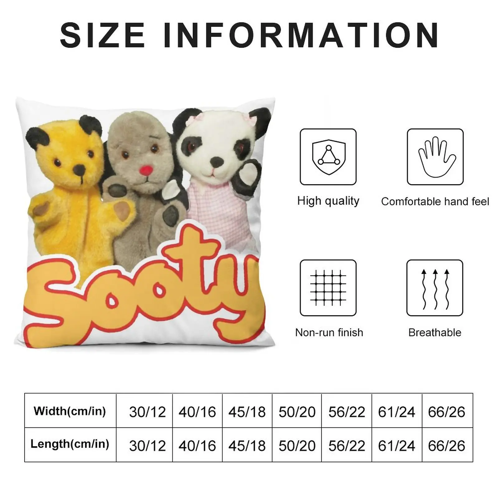 Наволочка для подушки Sooty and развертка Рождественская наволочка Роскошная