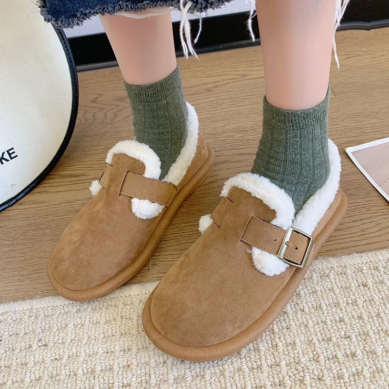 

Women Shoes Autumn Casual Female Sneakers Round Toe Slip-on Modis Fall Moccasin Slip On 2022 Winter Retro New Rubber Lace-Up Lei