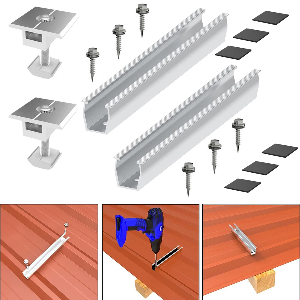 

Hollow Center Rails Aluminum Alloy Bracket Brand New Durable High Quality MIDDLE CLAMP Silver Home Improvement