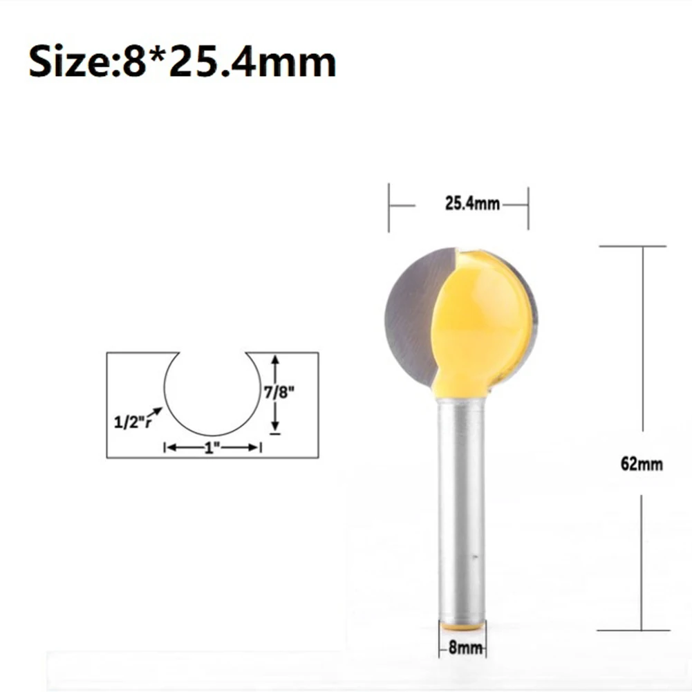 

Lubricated. Milling Cutter Router Bait 1pc 8mm Ball Nose Knife Round Carving Bit