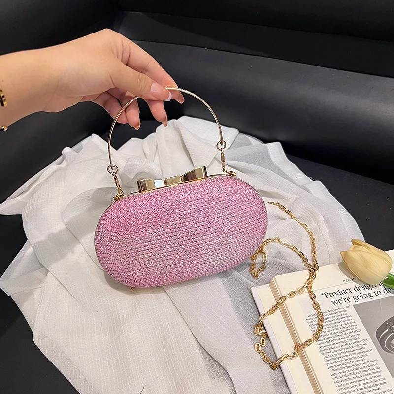 

Luxury Metal Portable Evening Bags Golden Sliver Box Shape Handbags For Lipstick Elegant Clutch Purse Wedding Wallets 2023 New
