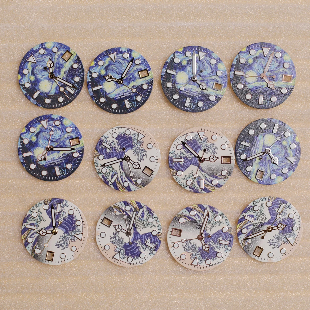 Индивидуальный S-циферблат с суперзеленым светящимся светом модифицированный