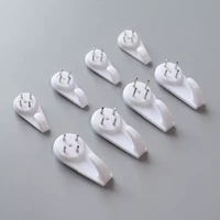 110pc wall decoration installation seamless hooks nail kitchen living room bedroom home daily hanging wall hook white