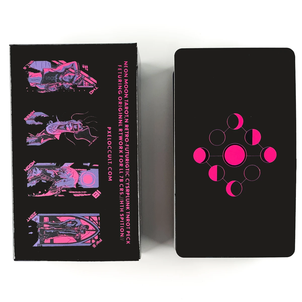 Neon Moon Tarot Deck - Pocket Size with Tuck Box Cards for Fate Divination Board Game and A Variety of Options | Игрушки и хобби