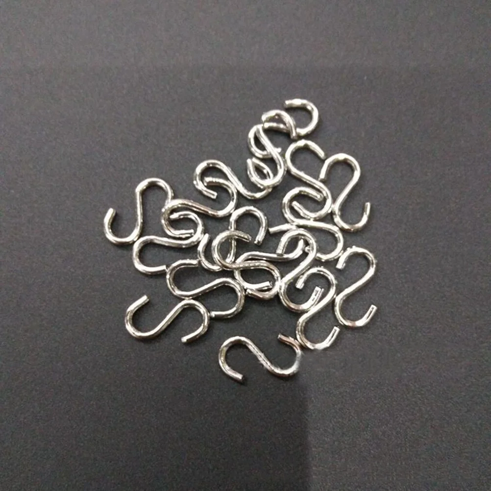 

100 Pcs Jewelry Curtain Tieback Hooks Stainless Steel Hanging Clothes Hangers Shelf Kitchen Bedroom Storage Racks Metal Type