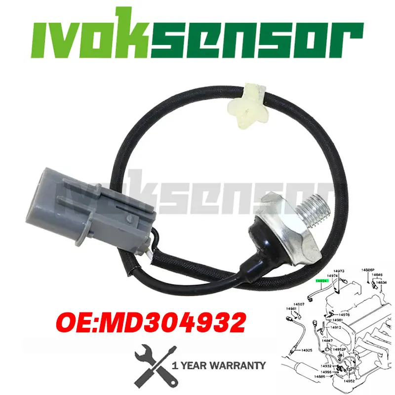 

Датчик детонации зажигания для Mitsubishi Carisma Colt Lancer Galant Montero Outlander Endeavour Eclipse MD 304932 E1T15576