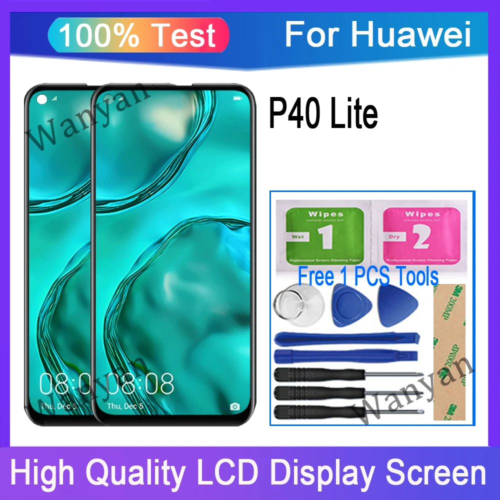

6,4 "оригинальный для Huawei P40 Lite ЖК-дисплей сенсорный экран дигитайзер Замена