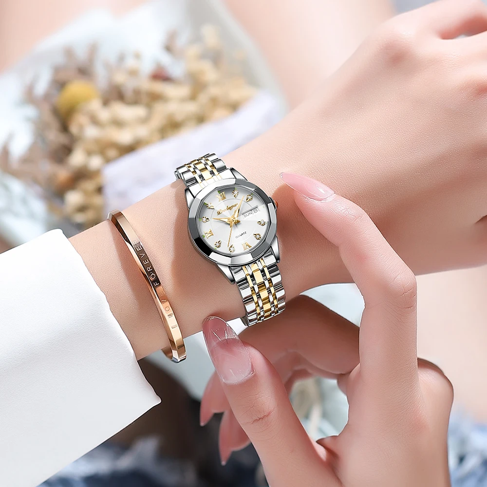 POEDAGAR Luxury Elegant Ladies Watch High Quality Casual Stainless Steel Luminous Waterproof Quartz Women's Watches Dress Clock enlarge