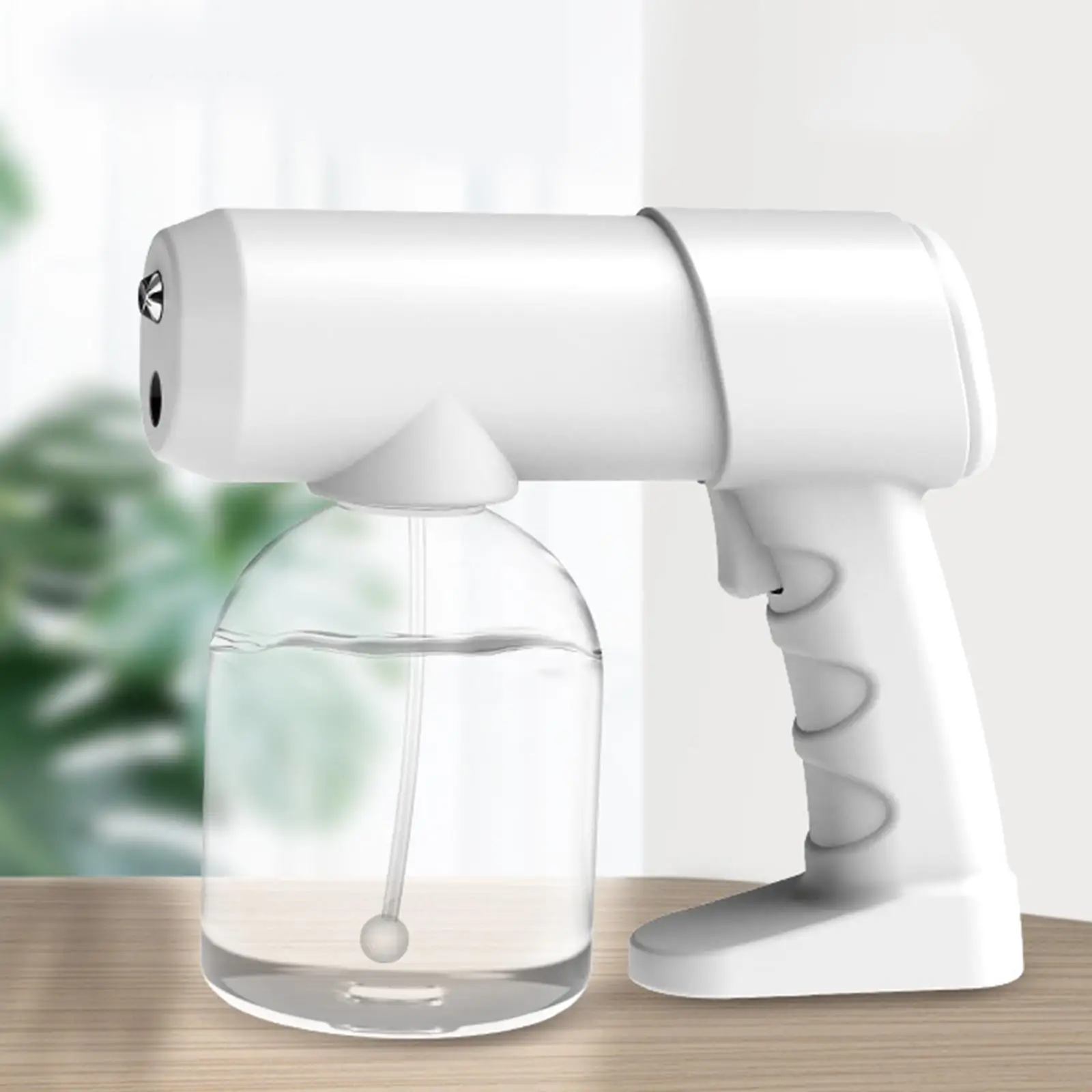 

500ML Wireless Blue Light Nano Sprayer Fogger Handheld USB Charging Sterilization Spray Gun for Home Office School White