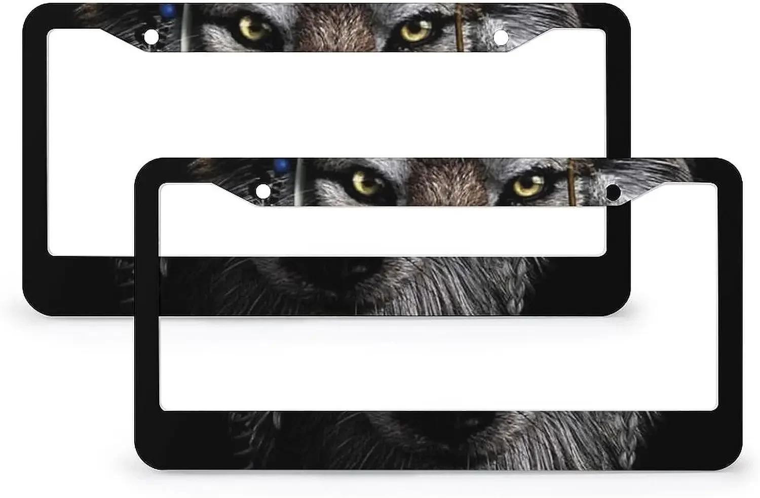 Рамки номерного знака Cool Wolf 2 упаковки алюминиевый металлический комплект для