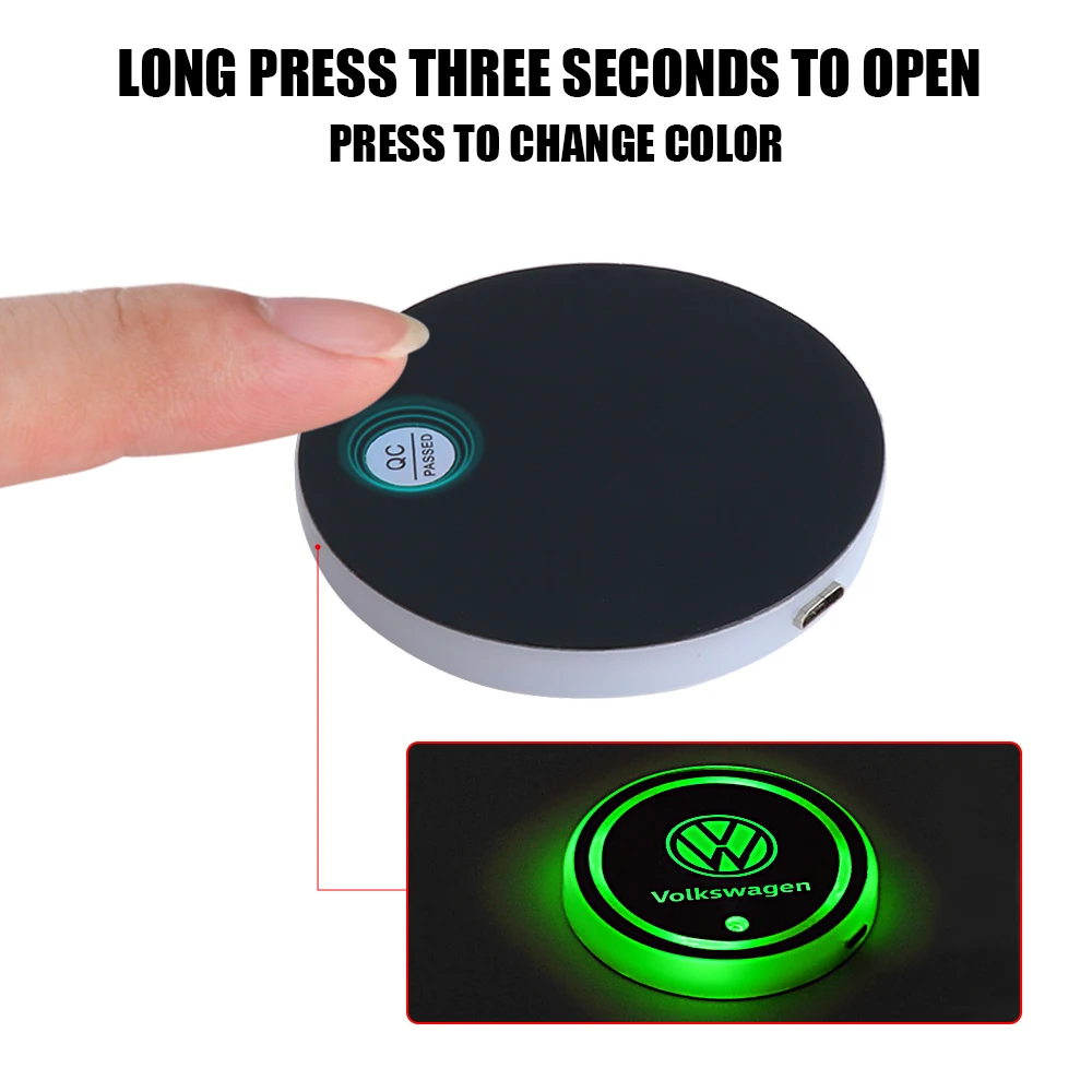 Новая автомобильная светящаяся подставка для чашки воды 6 красочная