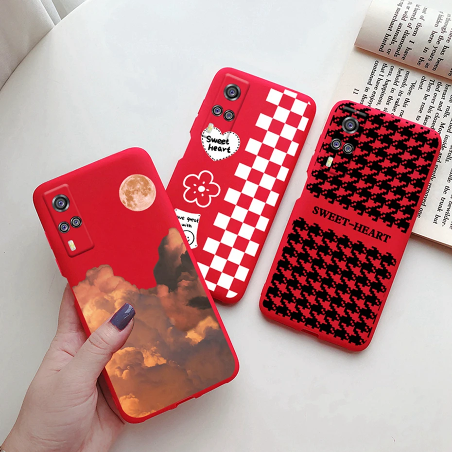 Чехол для vivo Y53S 4G стильный мультяшный цветочный рисунок Мягкая силиконовая