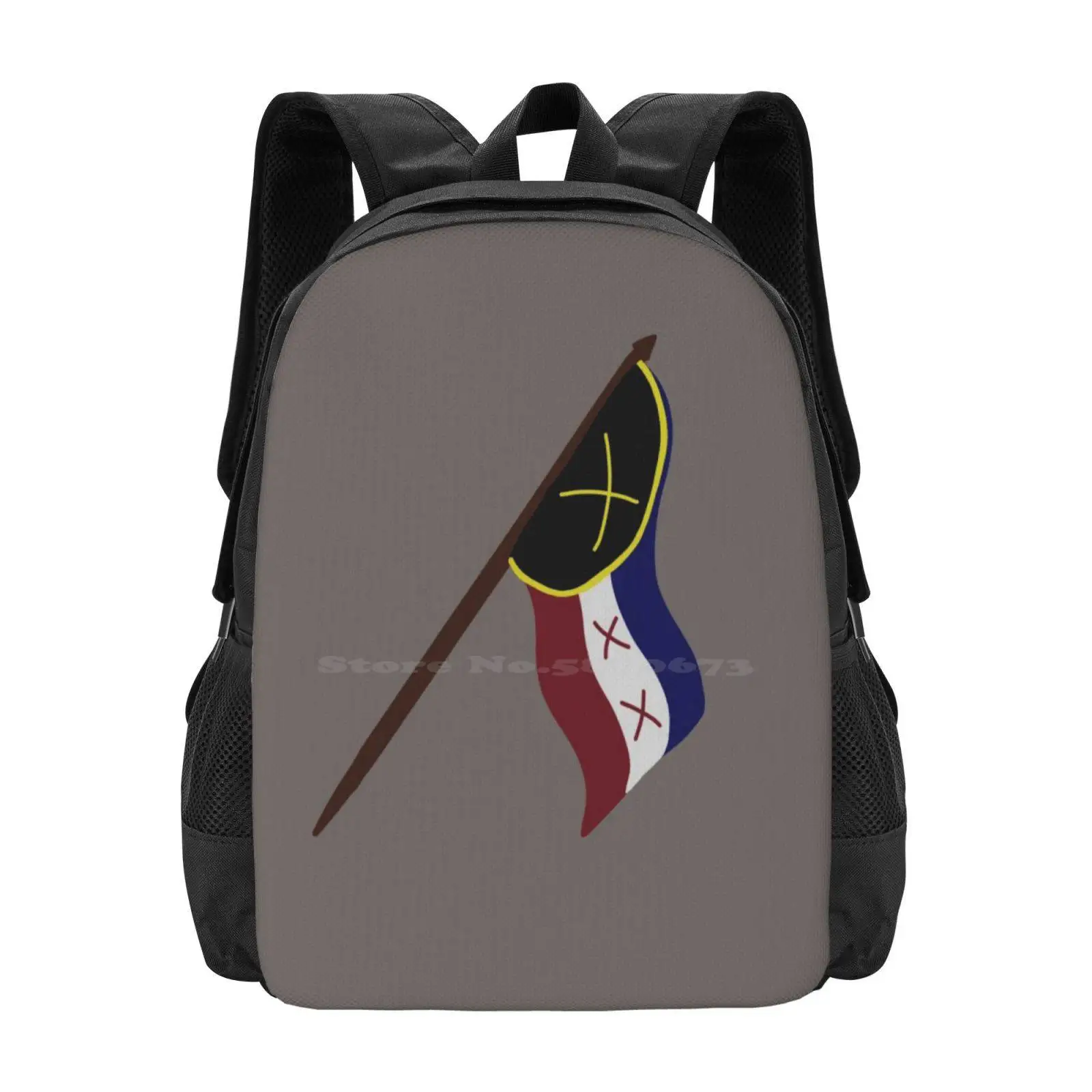 

L'Manburg Flag Pattern Design Bag Student'S Backpack Dreamsmp Dream Smp Mcyt Wilbursoot Wilbur Soot Tubbo Lmanburg Flag